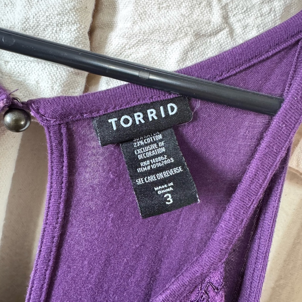 Torrid Deep Purple Top - Picture 3 of 4